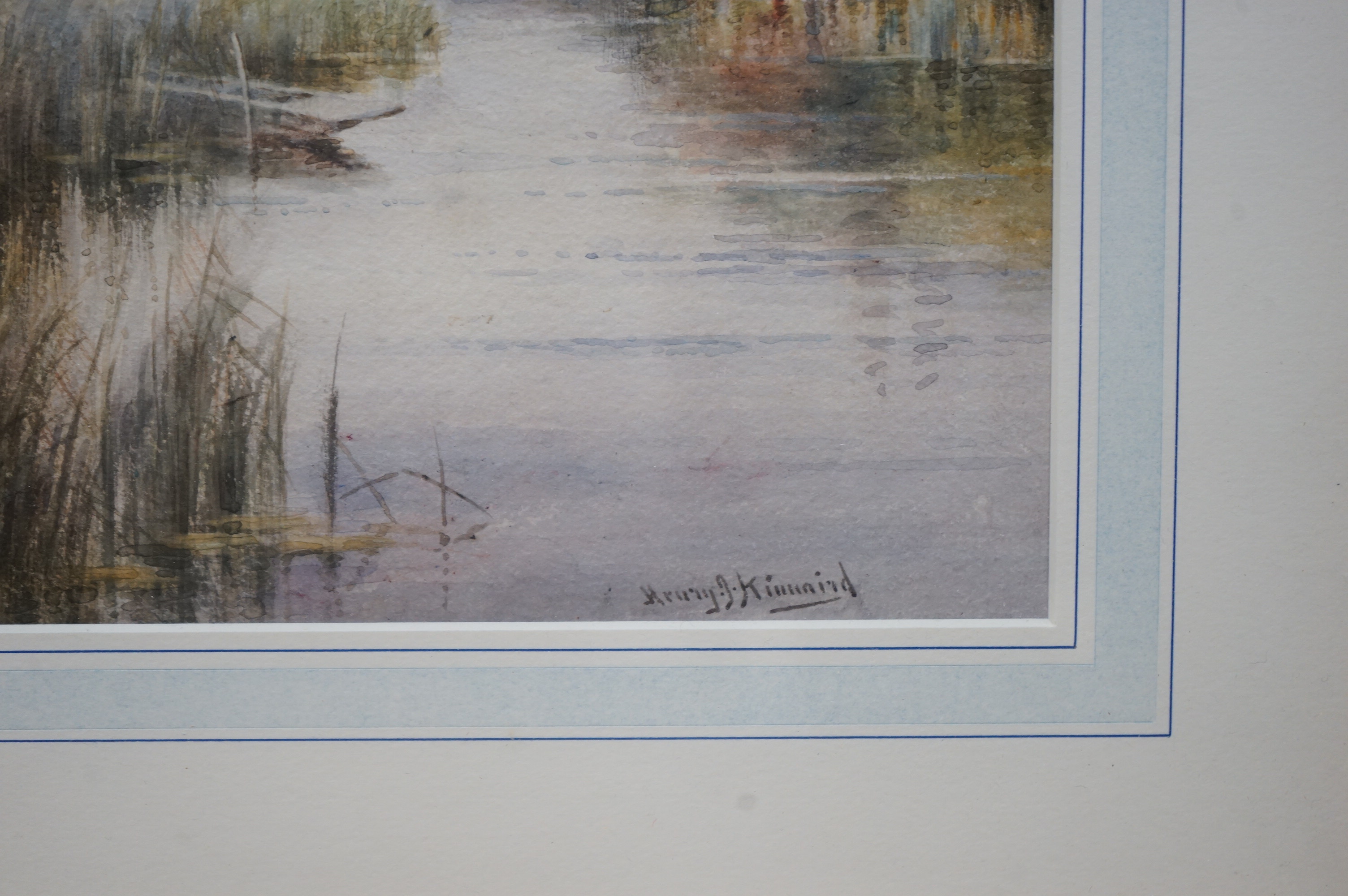 Henry John Kinnaird (1861-1929), watercolour, ‘The Thames near Cookham’, signed and inscribed together with another, largest 27 x 39cm